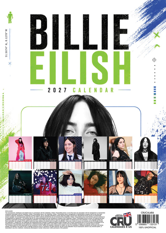 Billie Eilish - A3 Calendar 2027