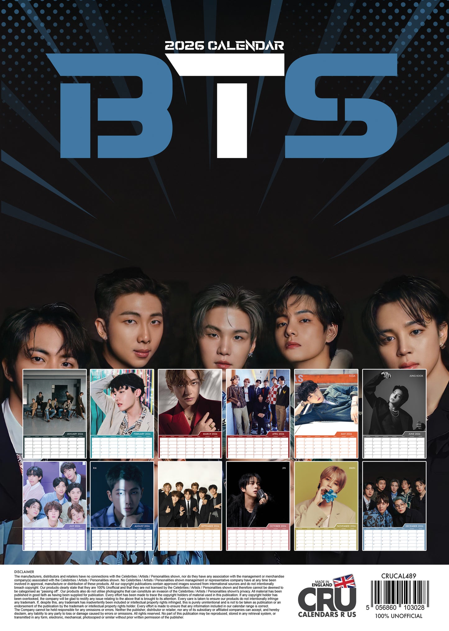 BTS - A3 Calendar 2026