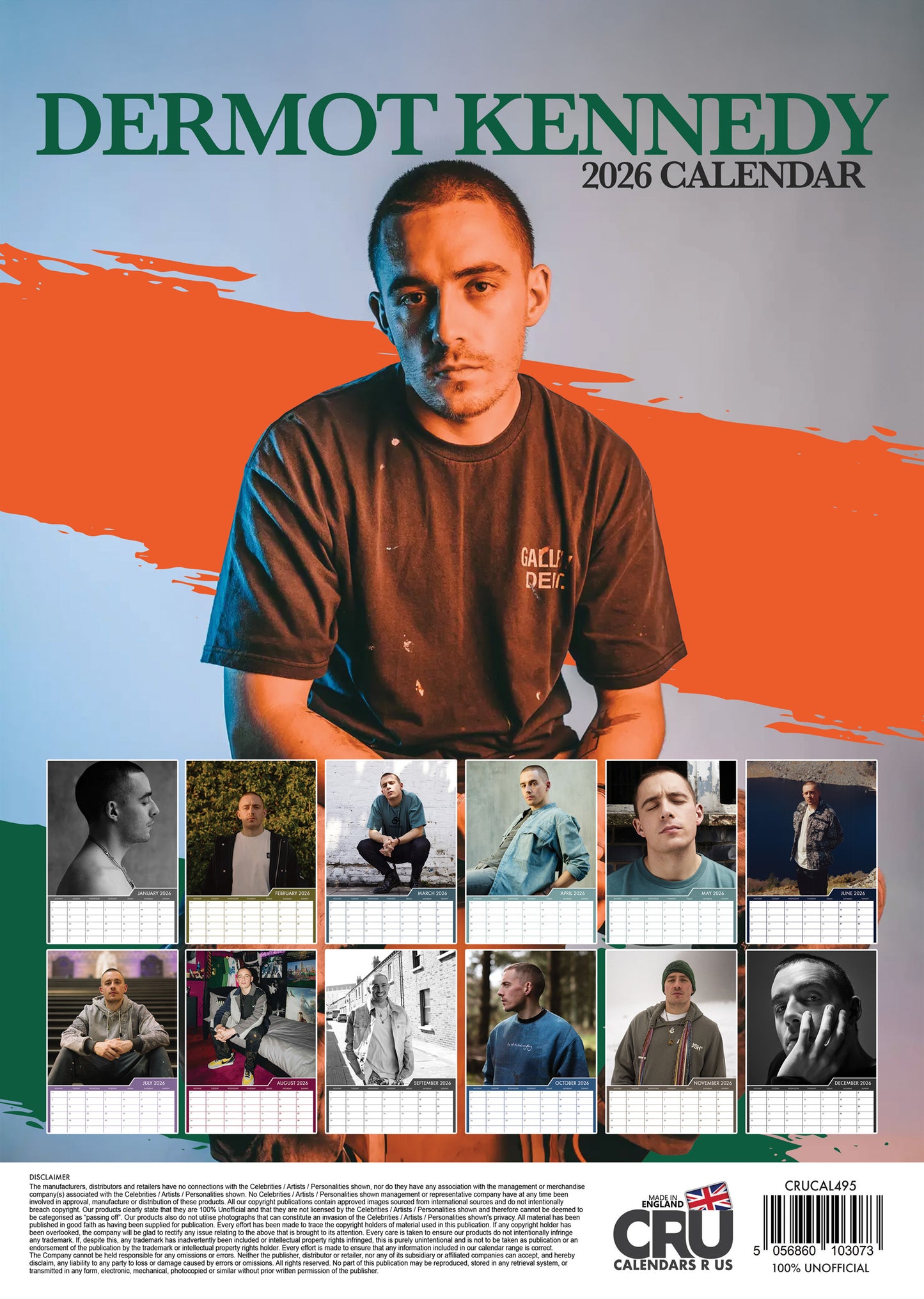 Dermot Kennedy - A3 Calendar 2026