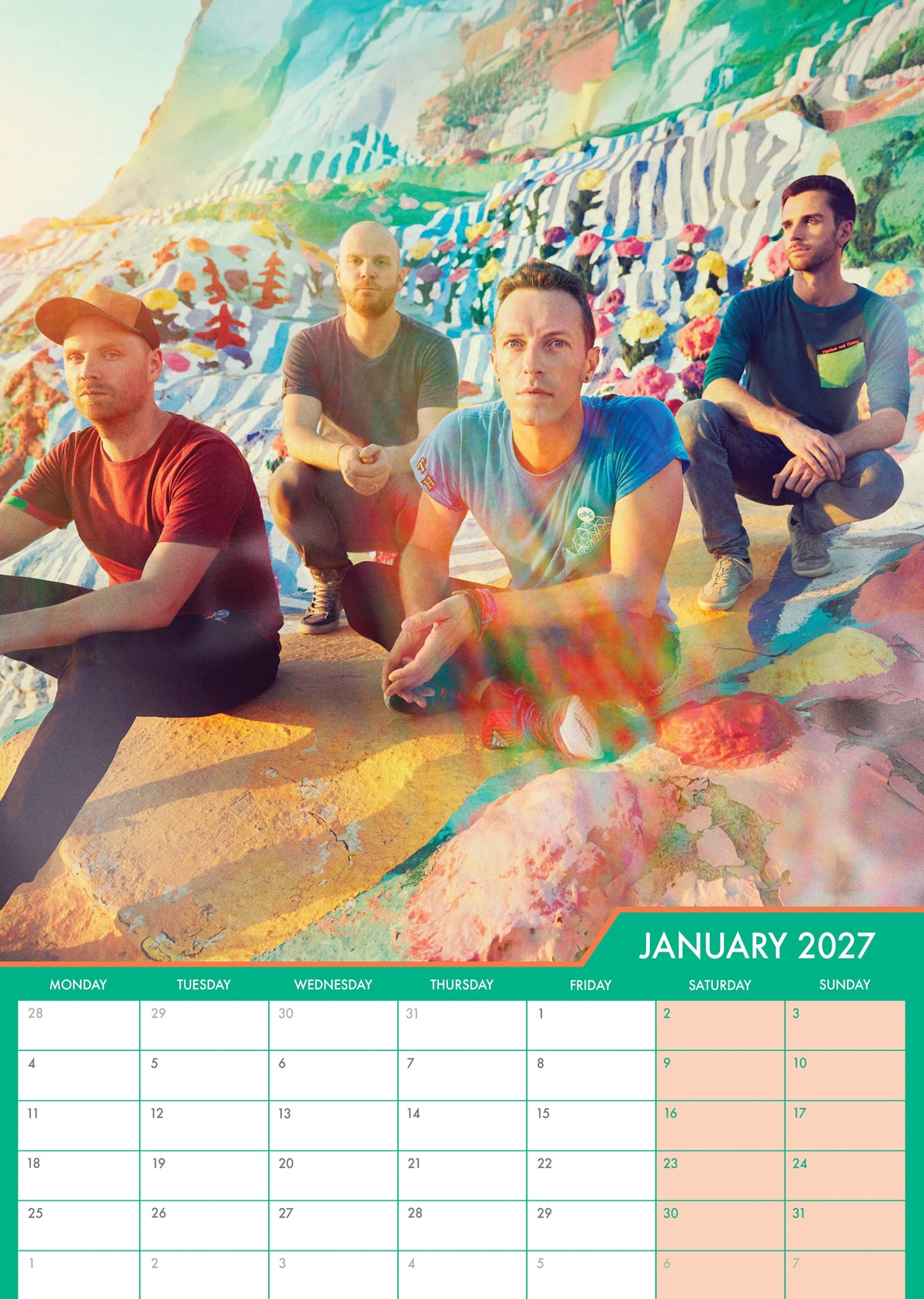 Coldplay - A3 Calendar 2027