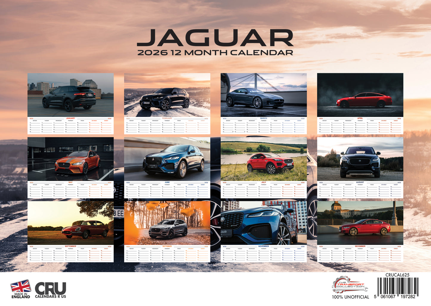 Jaguar - A3 Calendar 2026