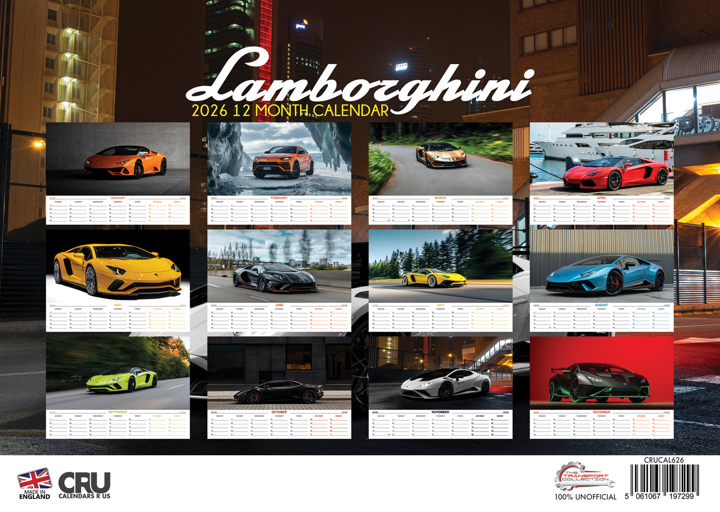 Lamborghini - A3 Calendar 2026