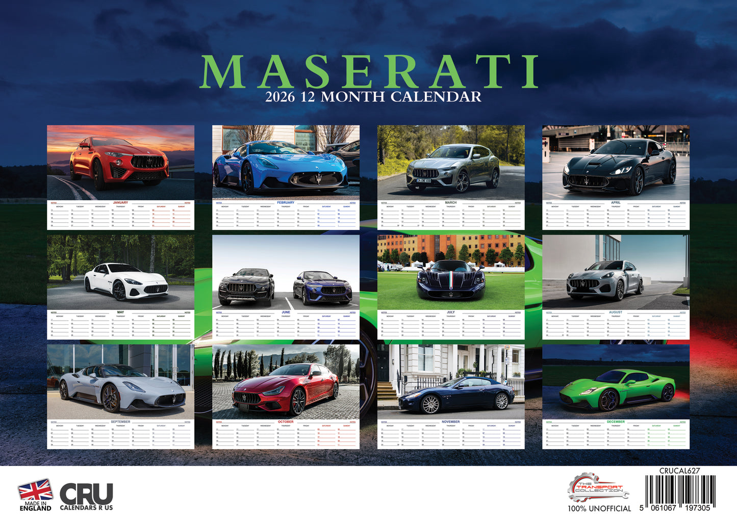 Maserati - A3 Calendar 2026