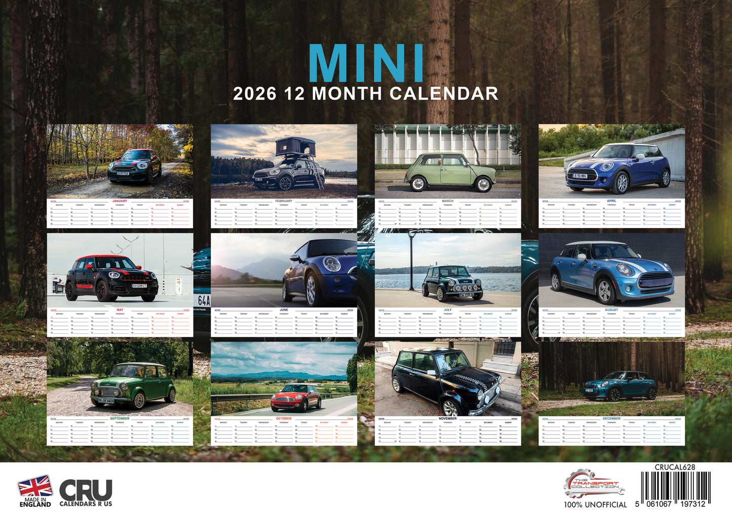 Mini - A3 Calendar 2026
