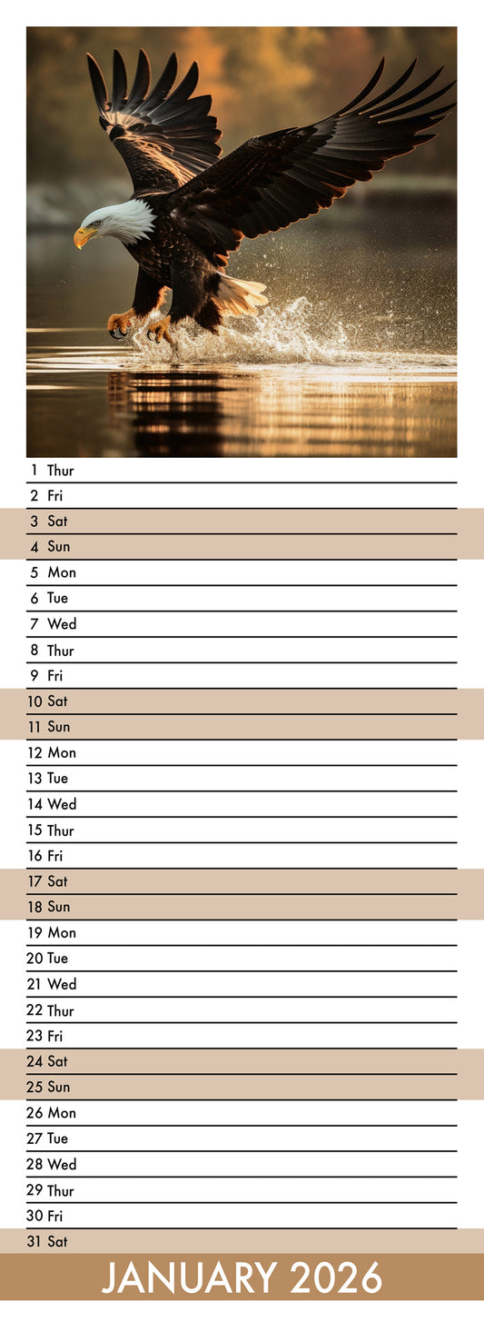 Wildlife - Slim Calendar 2026