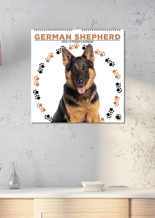 German Shepherd - Square Calendar 2026