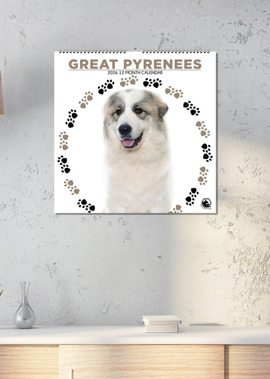 Great Pyrenees - Square Calendar 2026