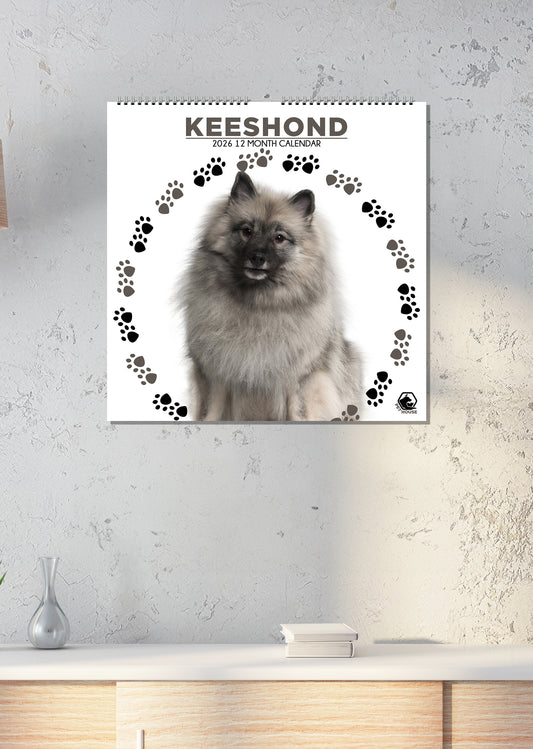 Keeshond - Square Calendar 2026