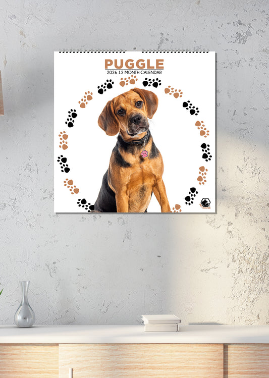 Puggle - Square Calendar 2026