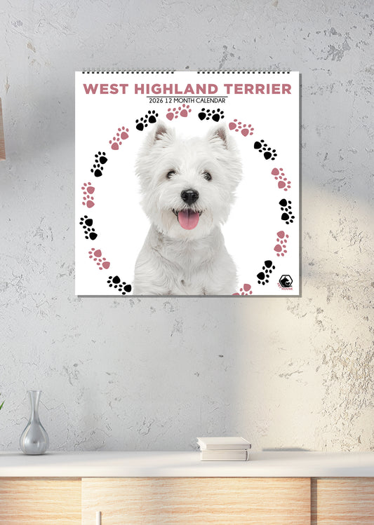 West Highland Terrier - Square Calendar 2026