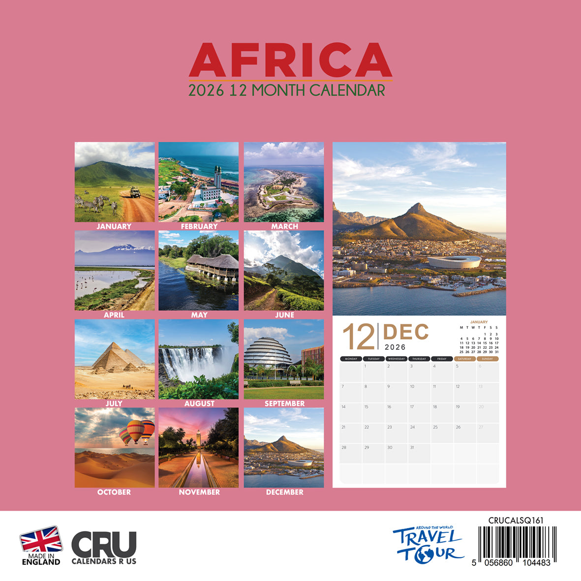 Africa - Square Calendar 2026