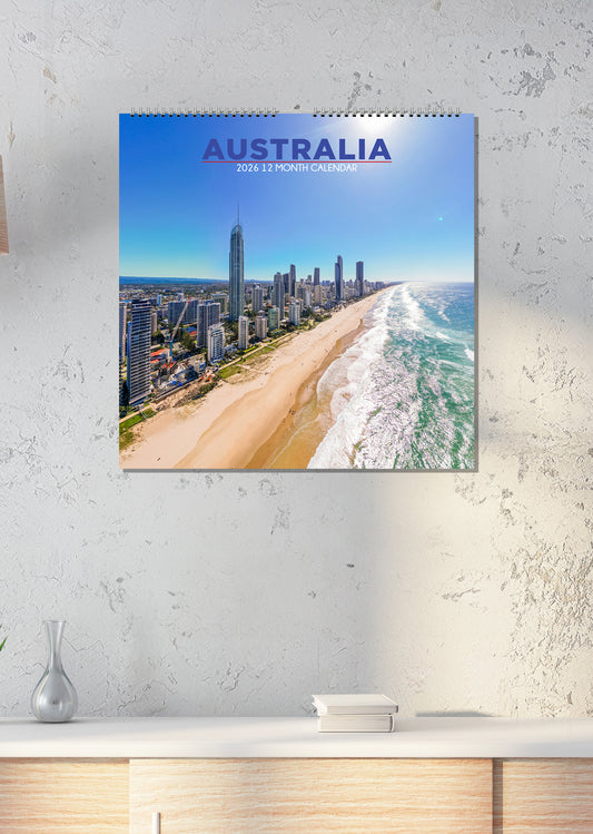 Australia - Square Calendar 2026