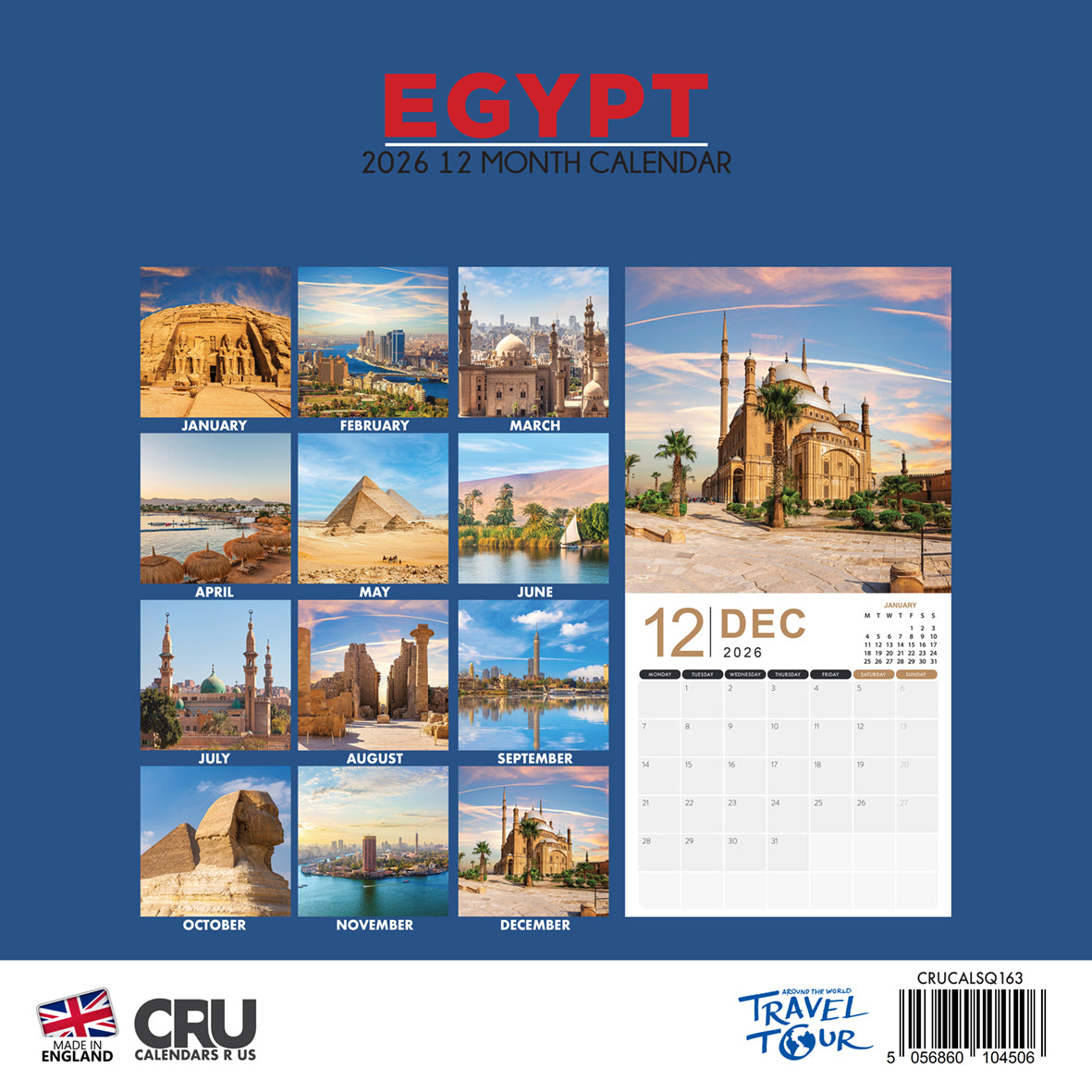 Egypt - Square Calendar 2026