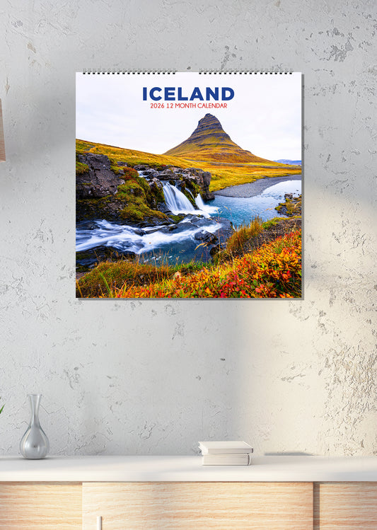 Iceland - Square Calendar 2026