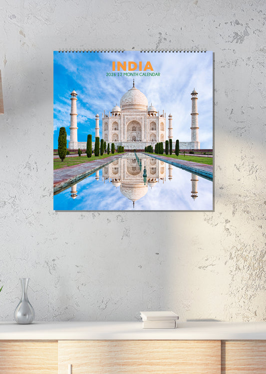 India - Square Calendar 2026