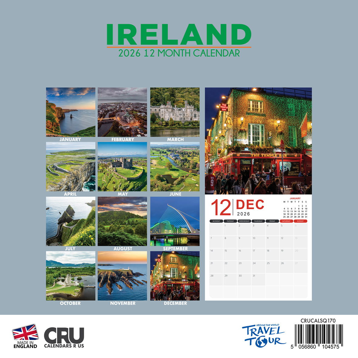 Ireland - Square Calendar 2026