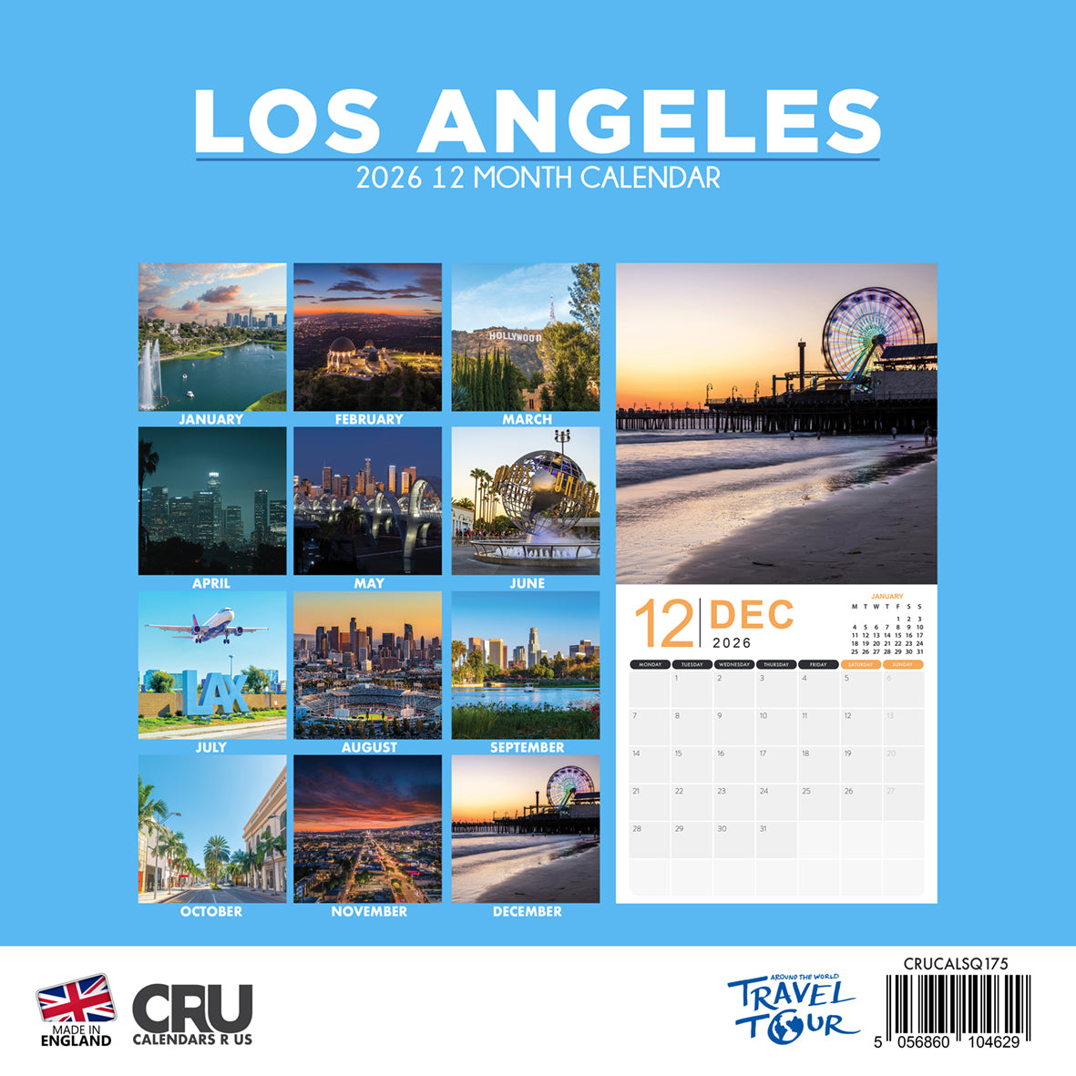 Los Angeles - Square Calendar 2026