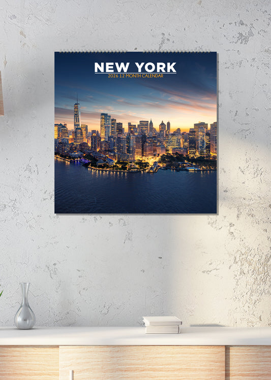 New York - Square Calendar 2026