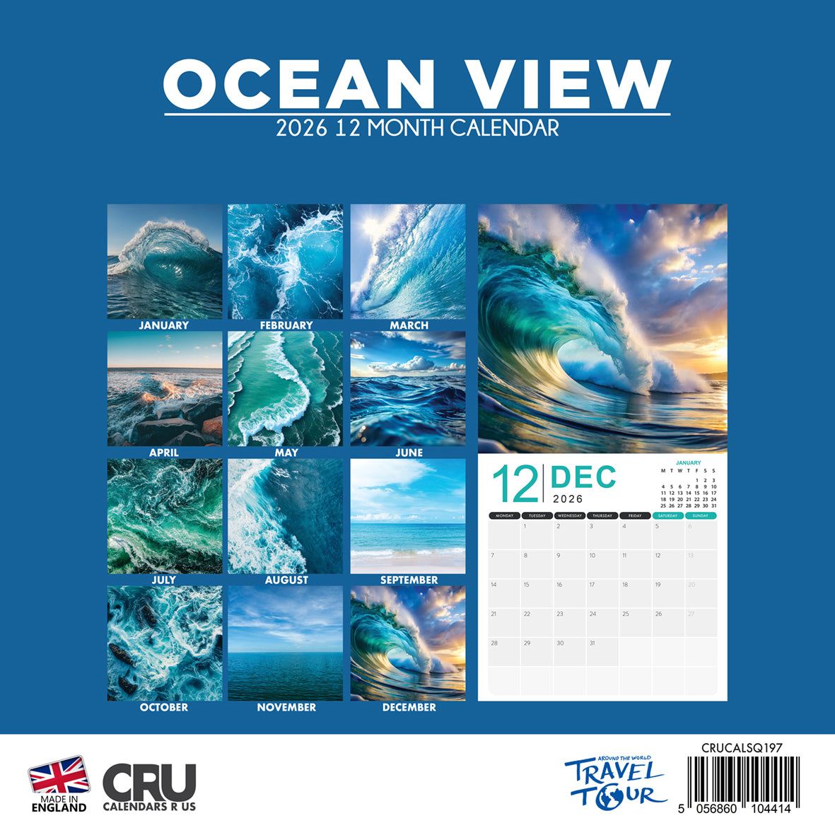 Ocean View - Square Calendar 2026