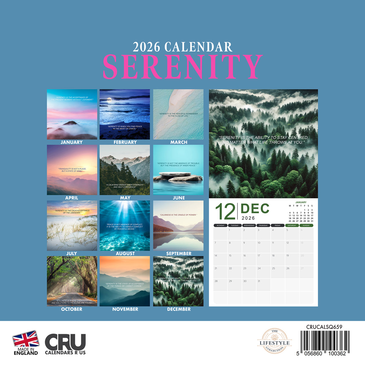 Serenity - Calendar 2026