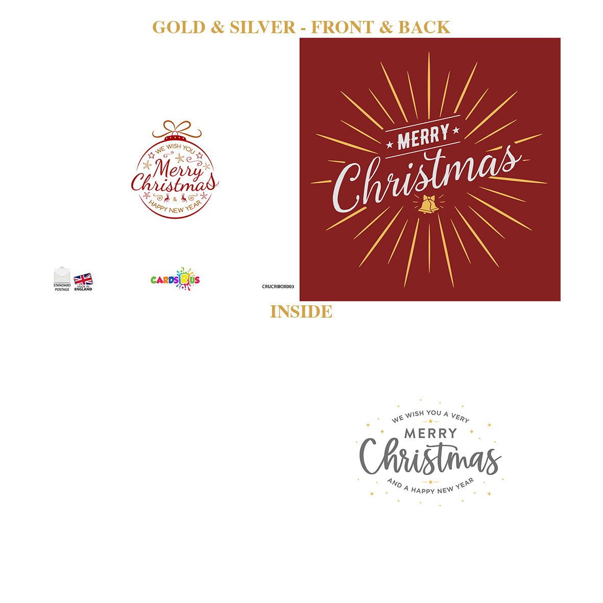 Christmas Cards Words Multipack