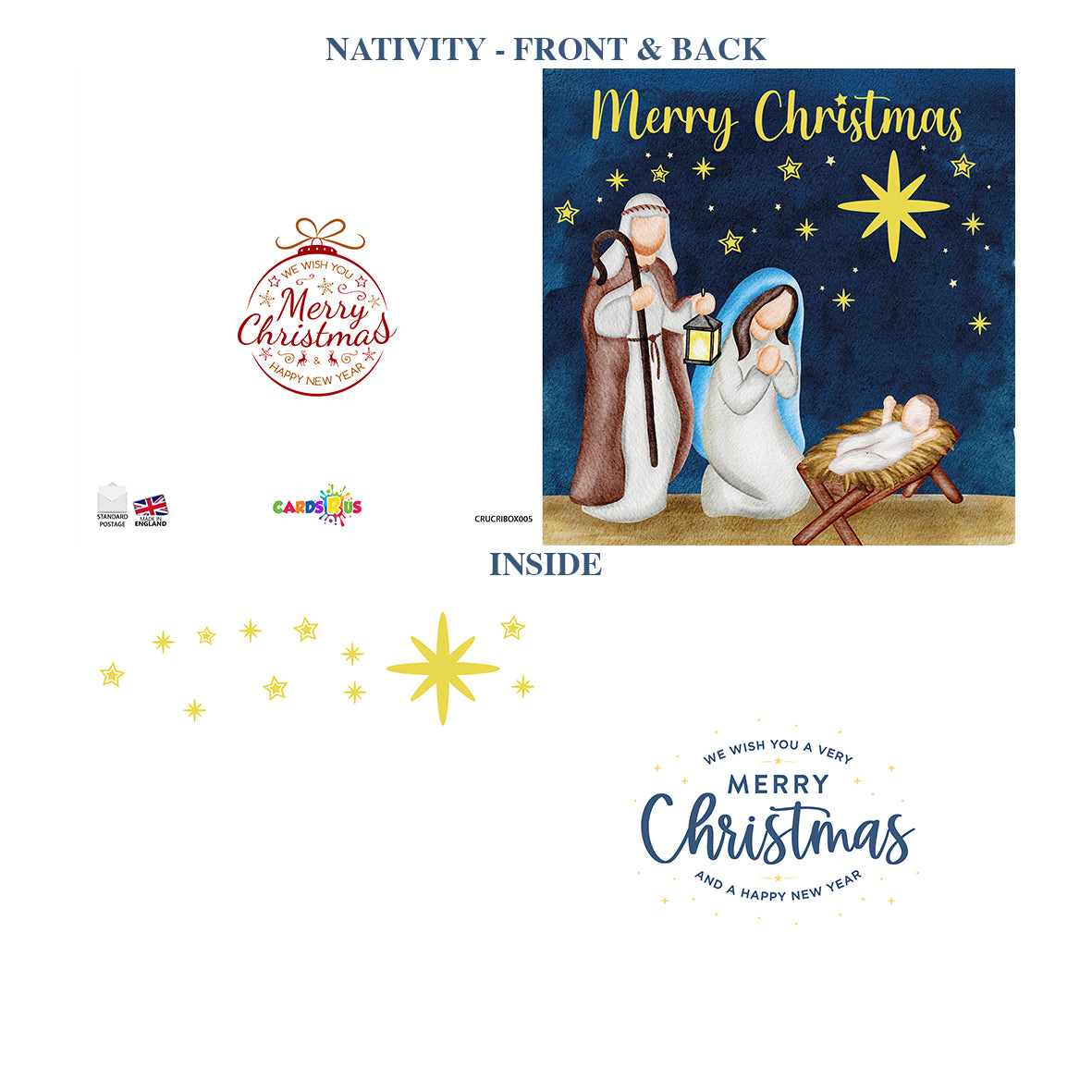 Christmas Cards Nativity Scene Multipack