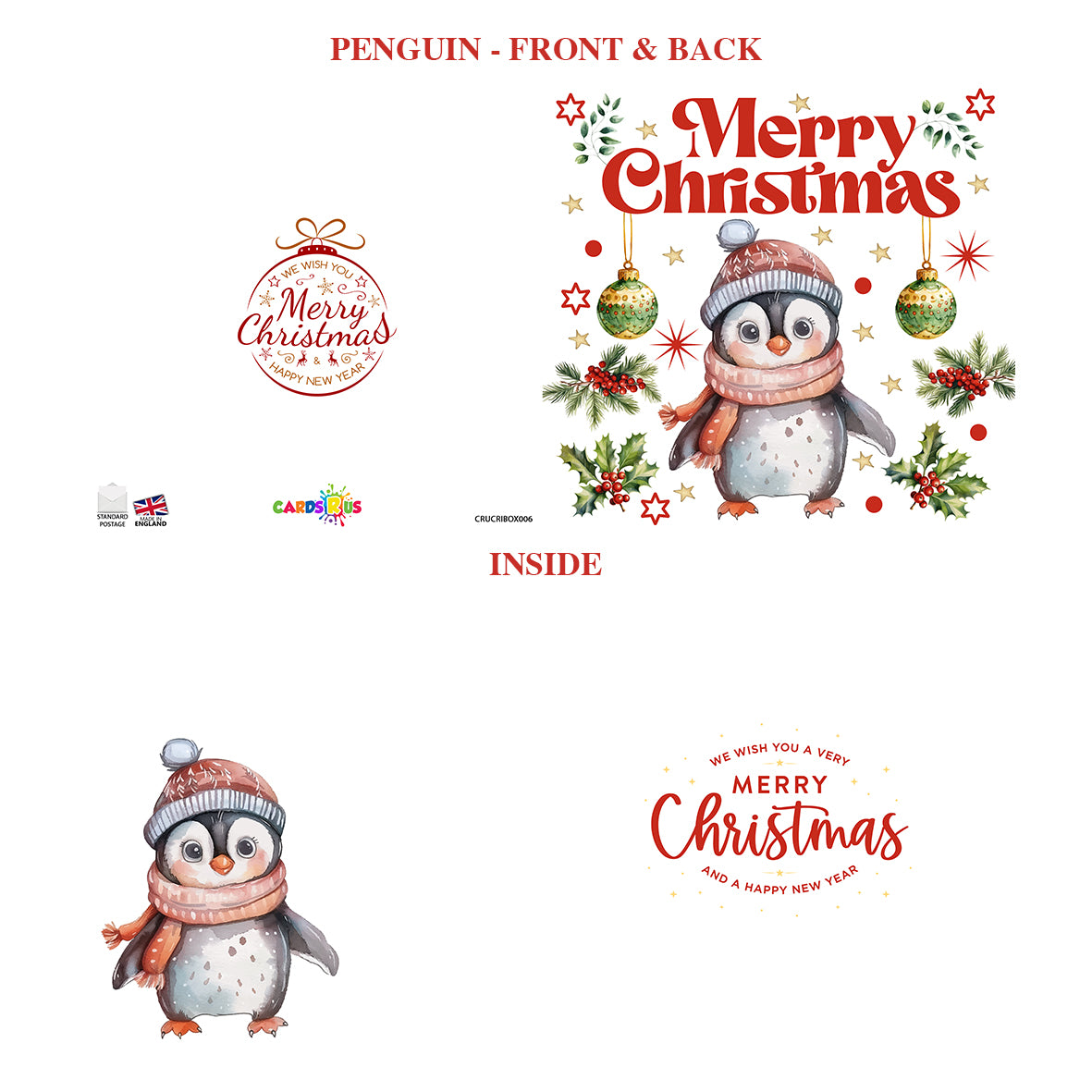 Christmas Cards Penguin Multipack