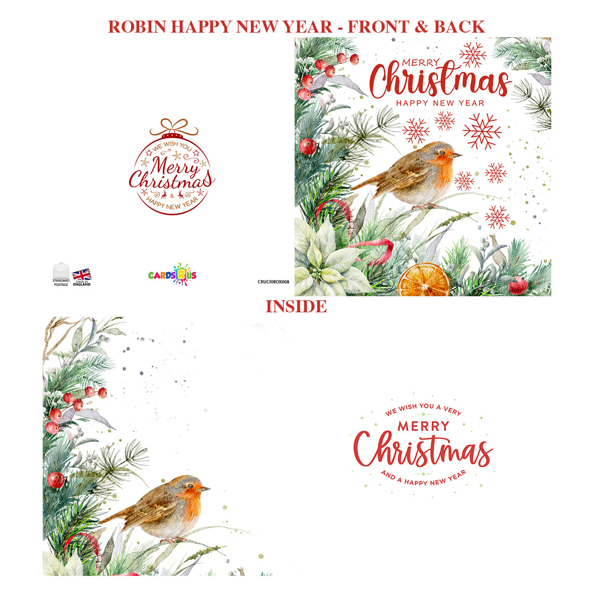Christmas Cards Robins Multipack