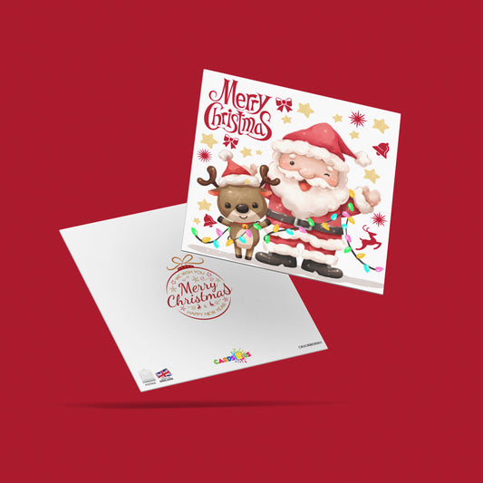 Christmas Cards Modern Santa Multipack