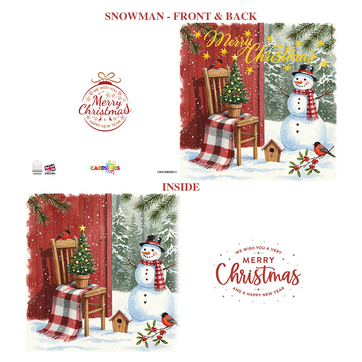 Christmas Cards Snowman Multipack
