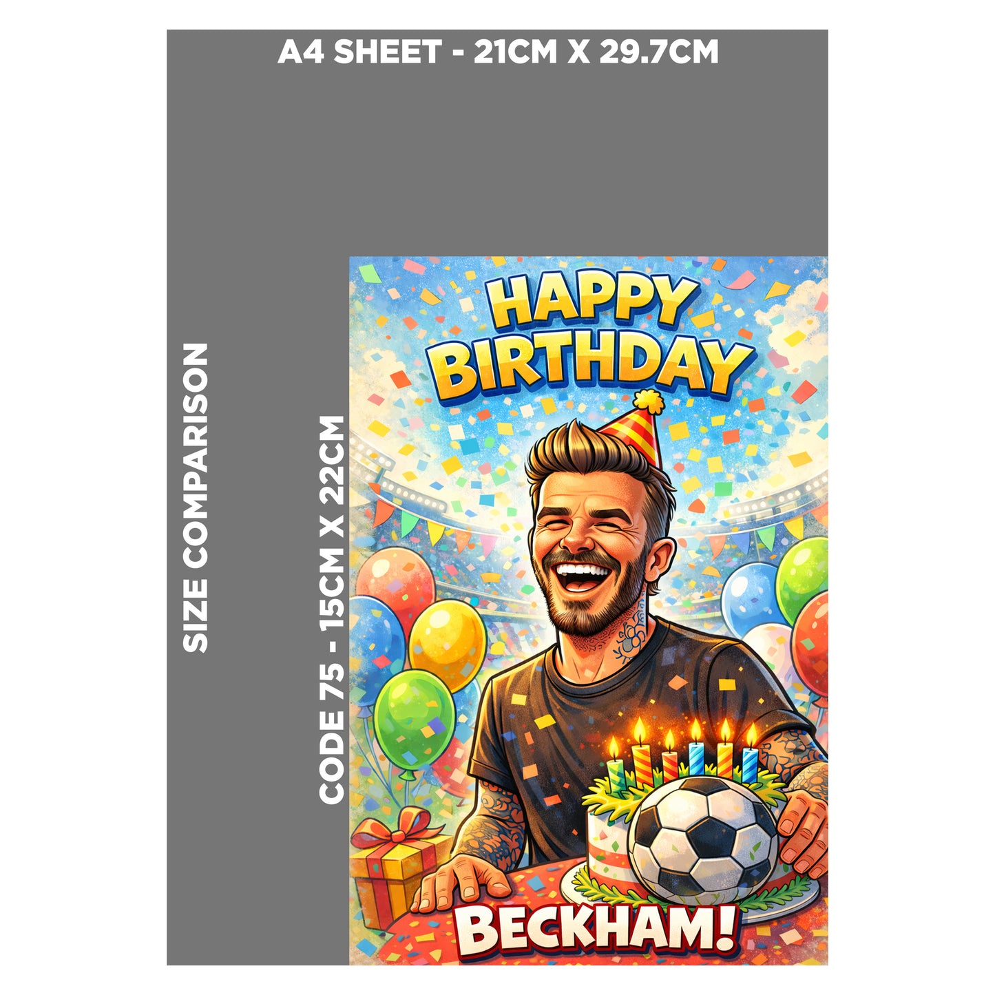 David Beckham Novelty Birthday Card