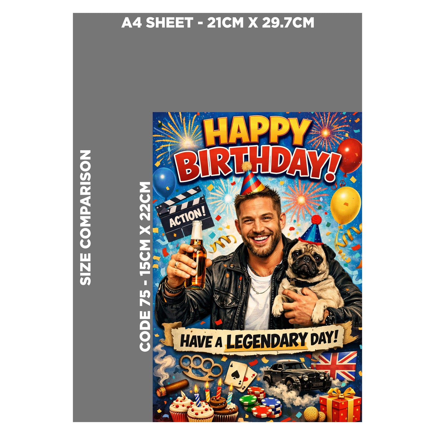 Tom Hardy Novelty Birthday Card