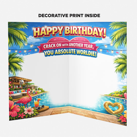Love Island Novelty Birthday Card