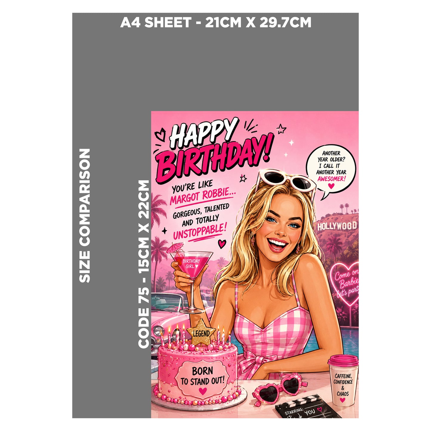 Margot Robbie Birthday Card