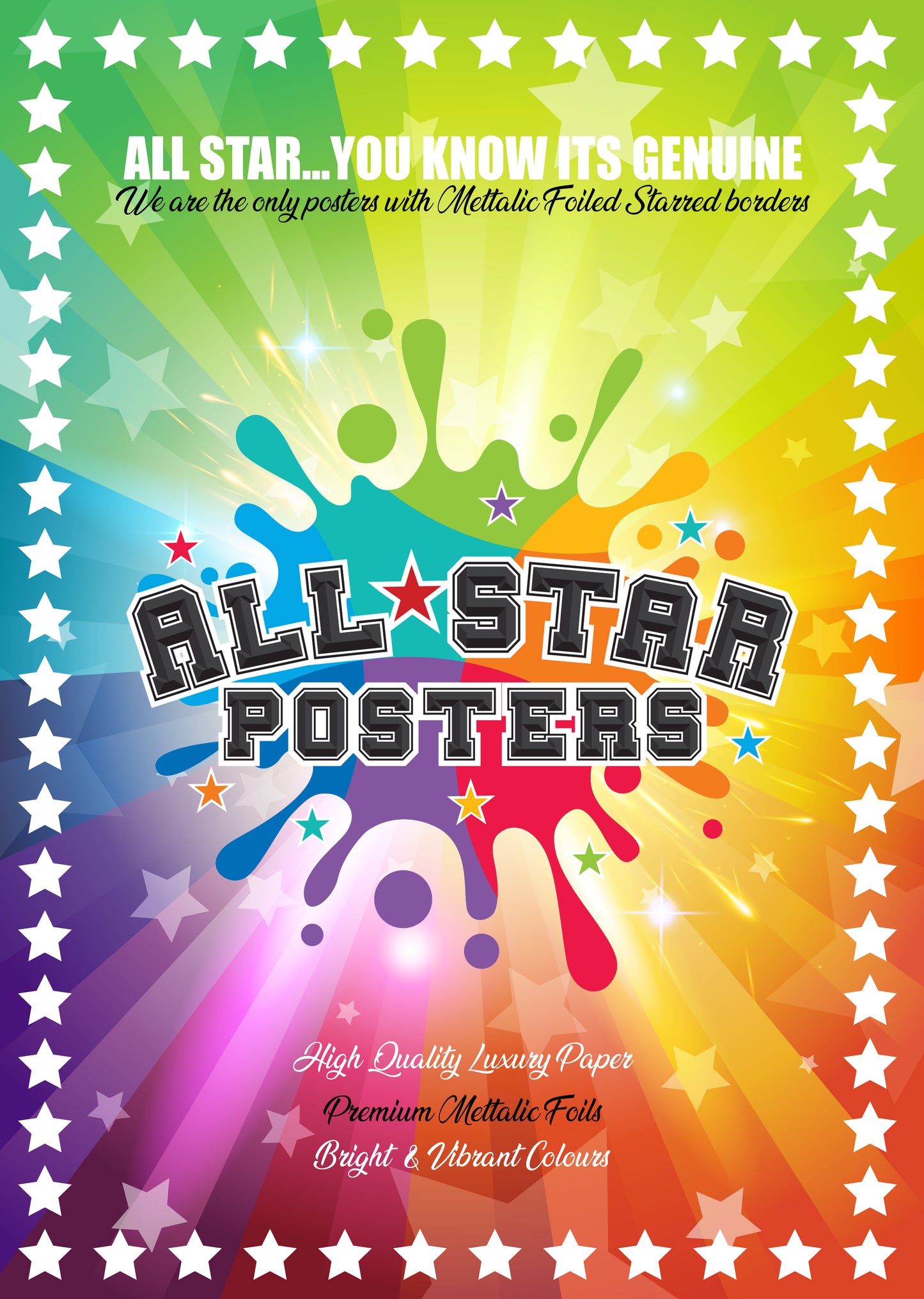 Pink AllStar Poster Pack - Wholesale Pack of 5