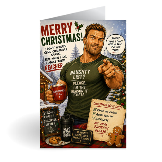 Alan Ritchson Novelty Christmas Card