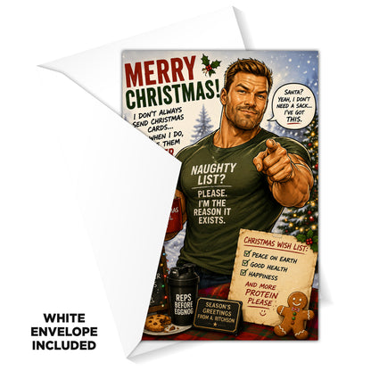 Alan Ritchson Novelty Christmas Card