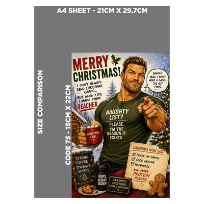 Alan Ritchson Novelty Christmas Card