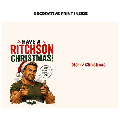 Alan Ritchson Novelty Christmas Card