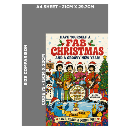 The Beatles Novelty Christmas Card