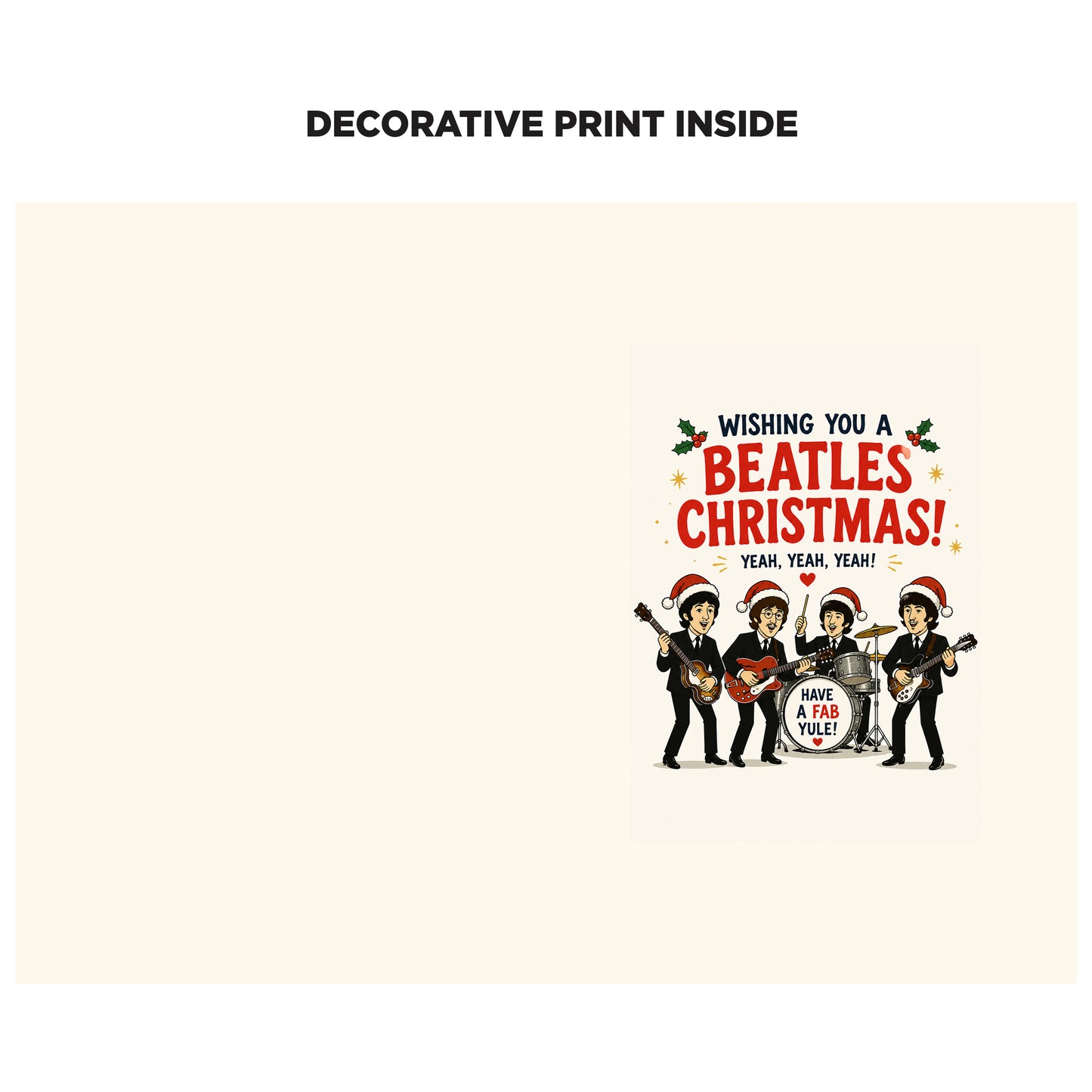 The Beatles Novelty Christmas Card