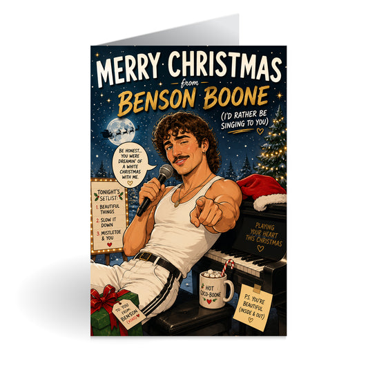 Benson Boone Novelty Christmas Card
