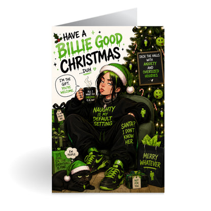 Billie Eilish Novelty Christmas Card