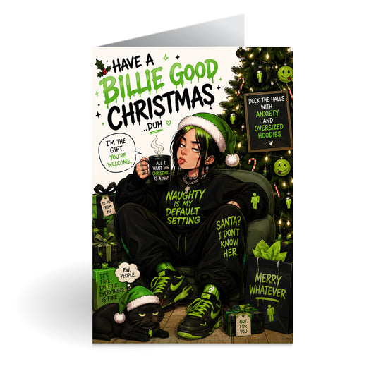 Billie Eilish Novelty Christmas Card