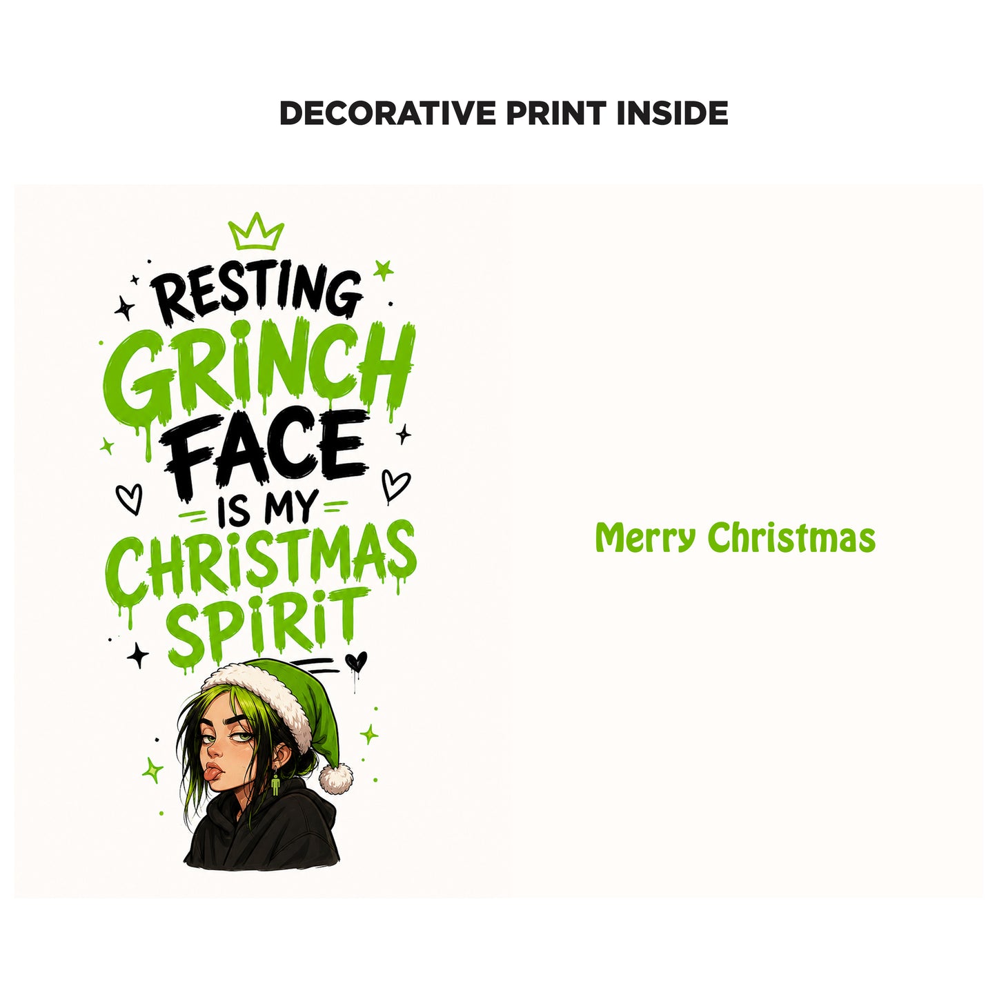 Billie Eilish Novelty Christmas Card