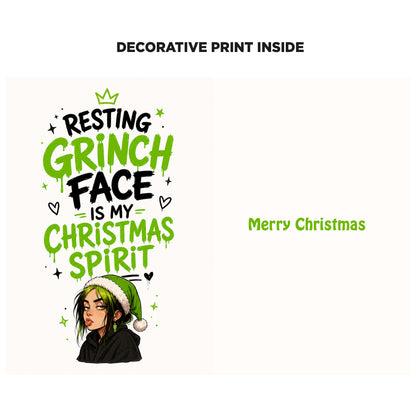 Billie Eilish Novelty Christmas Card
