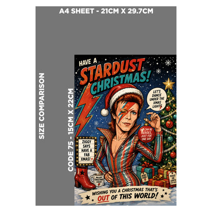 David Bowie Novelty Christmas Card