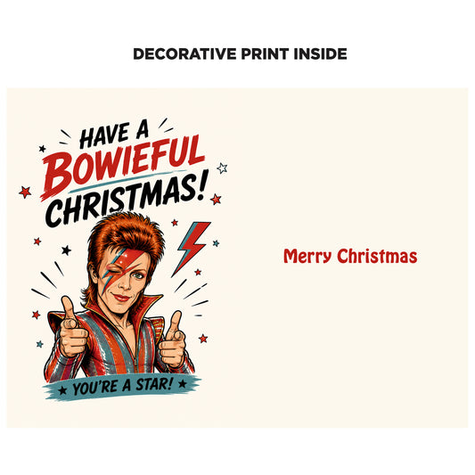 David Bowie Novelty Christmas Card