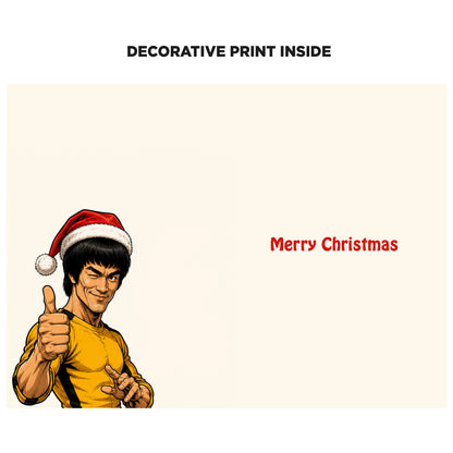 Bruce lee Novelty Christmas Card