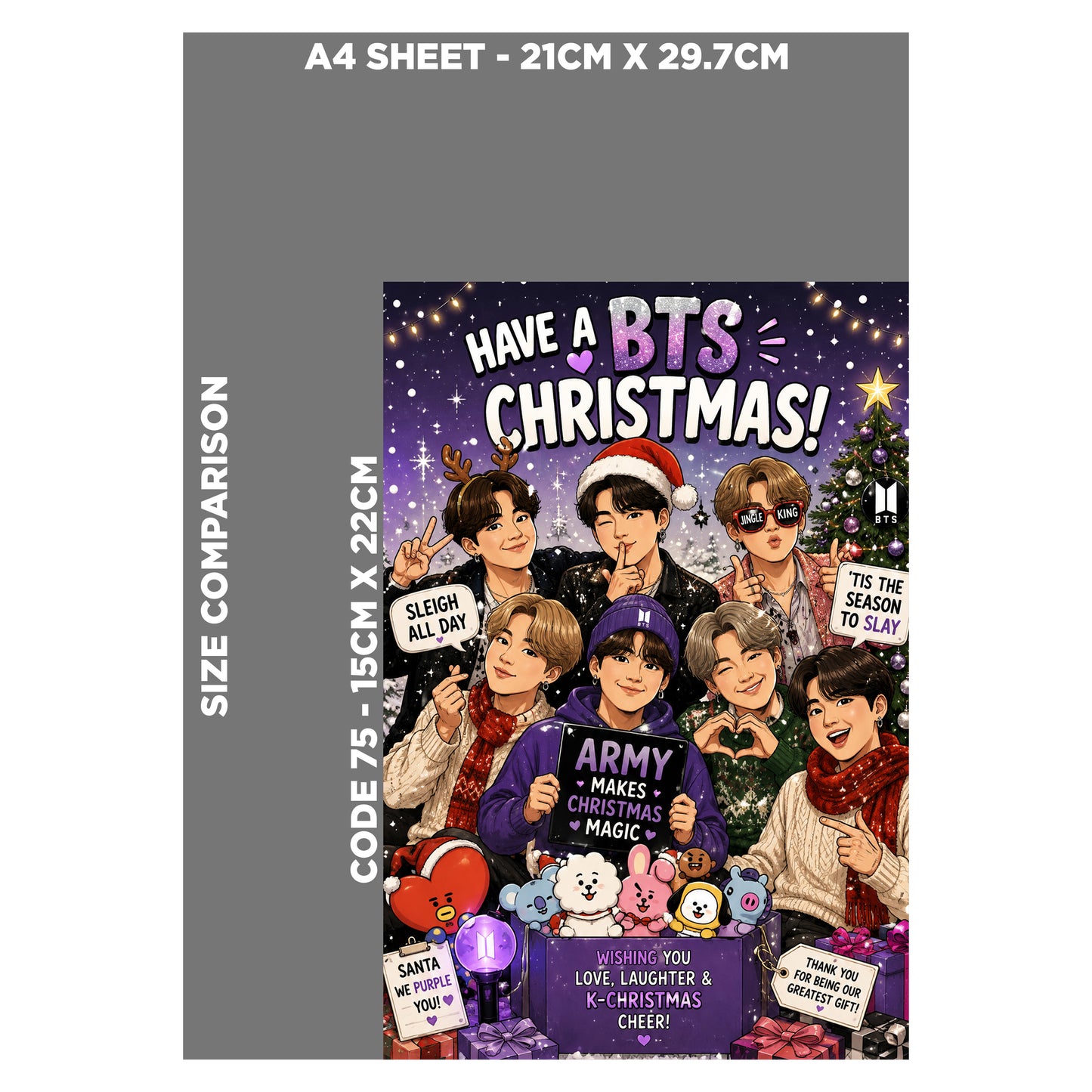 BTS Novelty Christmas Card
